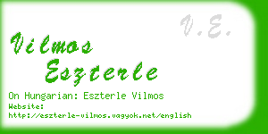 vilmos eszterle business card